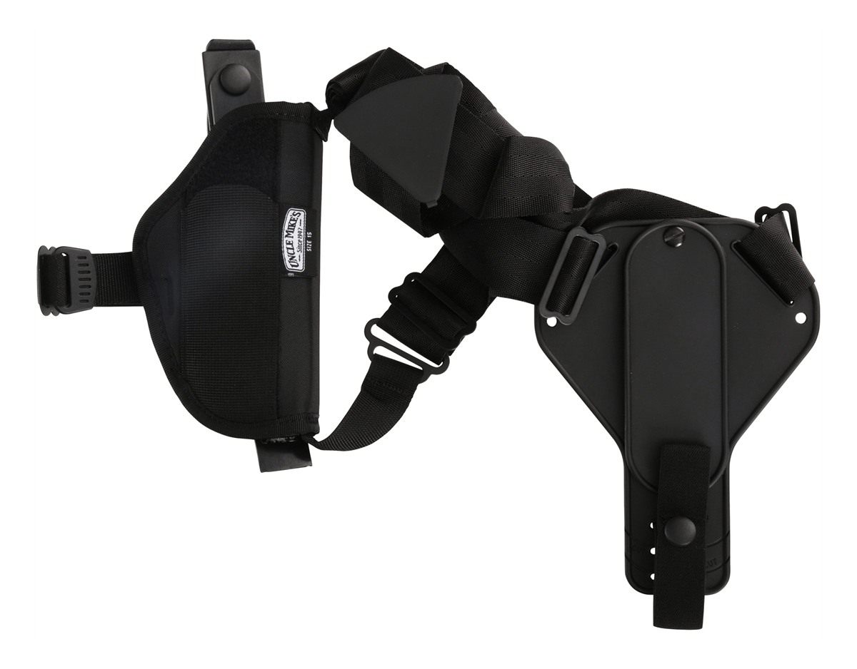 Uncle Mike's 87150 Horizontal Shoulder Holster, Kodra Black, Ambidextrous