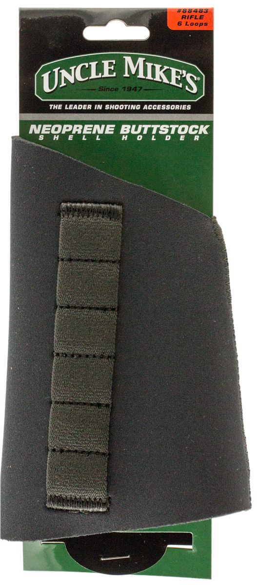 Uncle Mike's Neoprene Buttstock Rifle Shell Holder (Black, 6 Loops),88483