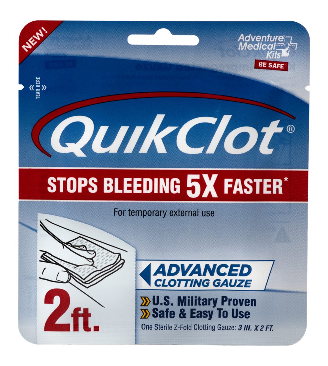 Tender Adventure Medical Kits 50200025 QuikClot Stop Bleeding White Clottin view 2