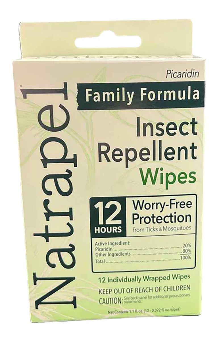 Tender Natrapel 00066095 Repellent Wipes Repels Ticks Biting Insects Effect