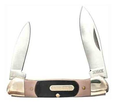Old Timer Knife Minuteman 2-Blade 2in Stainless Delrin