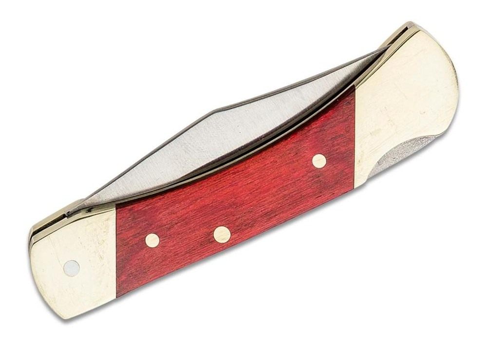 Schrade Uncle Henry Brown Bear Folding Knife 2-1/4in Clip Point Blade Wood view 2
