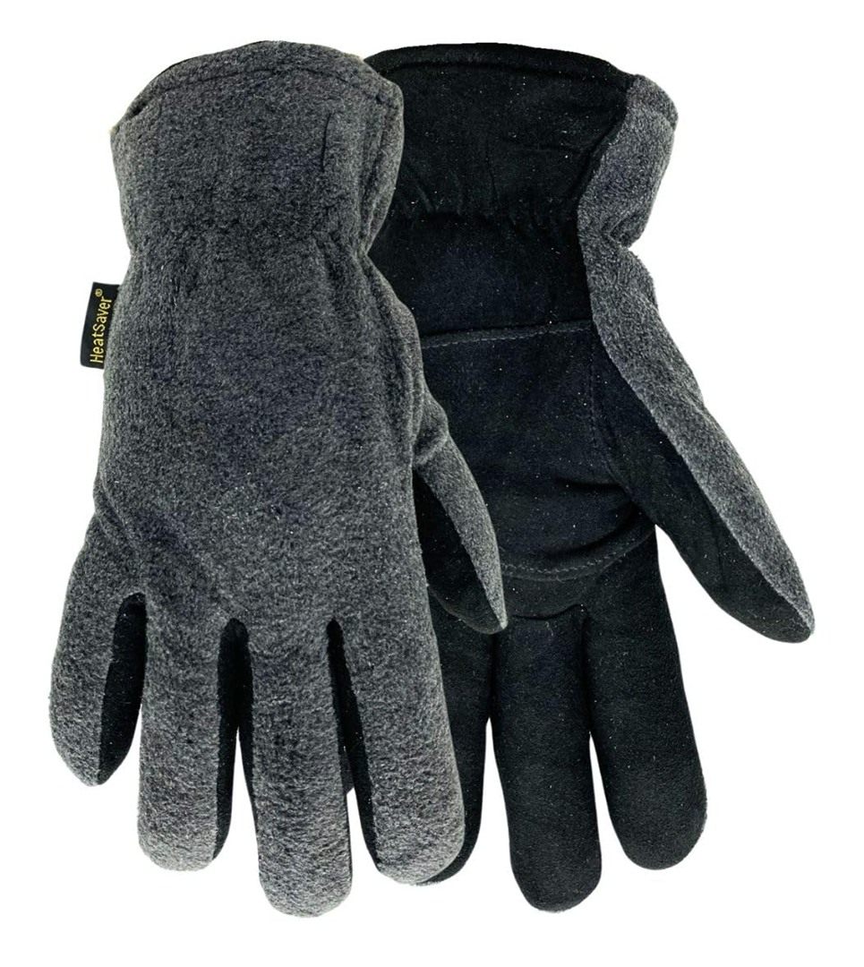 Red Steer 150-XL Heatsaver Thermal Lined Premium Black Suede Deerskin Leath