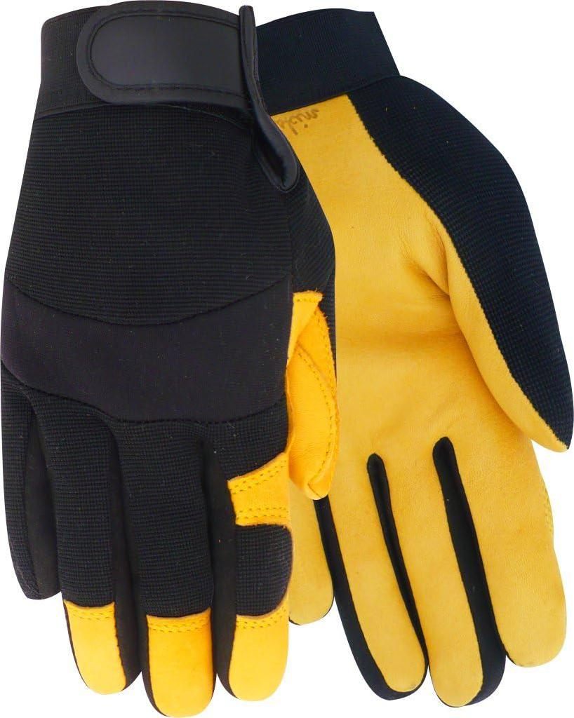 Red Steer Glove Deerskin Driver Large Breathable Spandex Back Palm