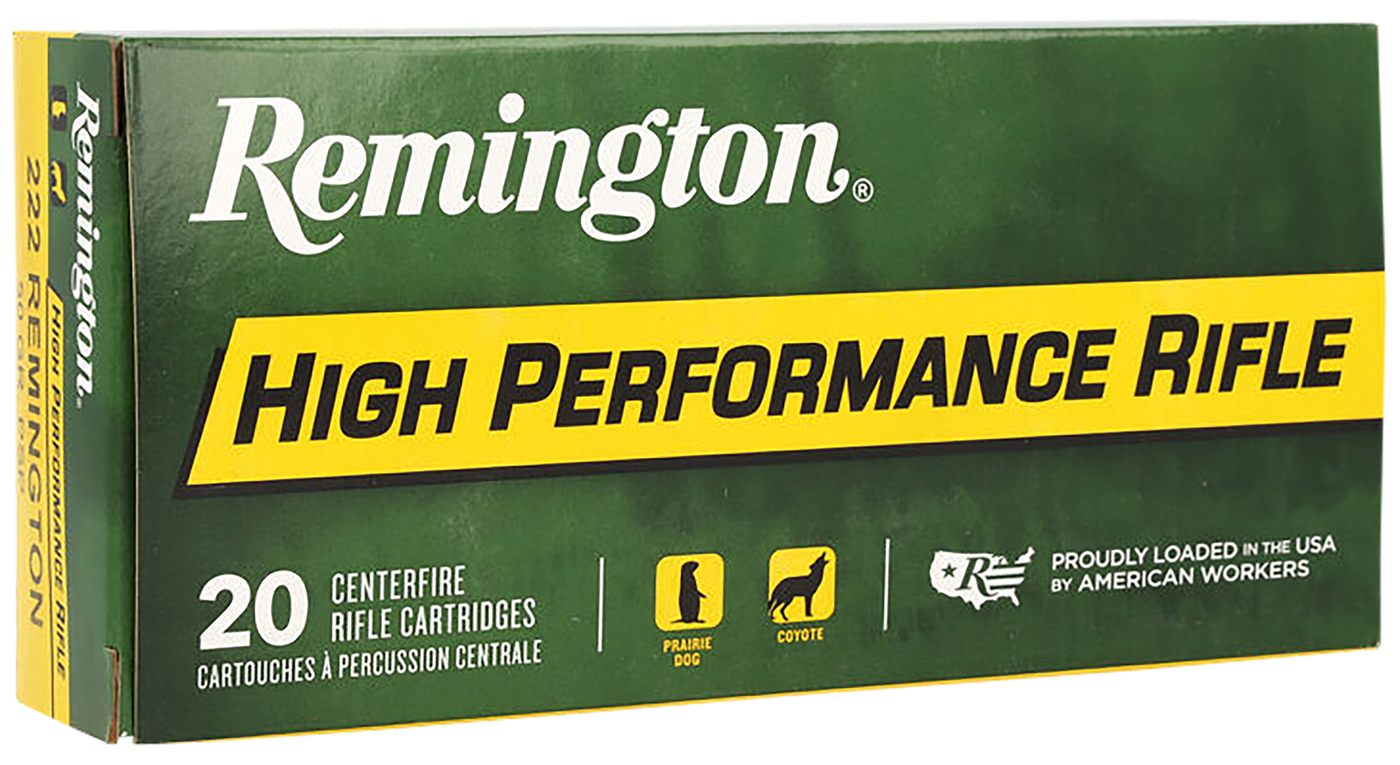 Remington Ammunition 21303 High Performance Rifle 222 50gr Pointed Soft 20