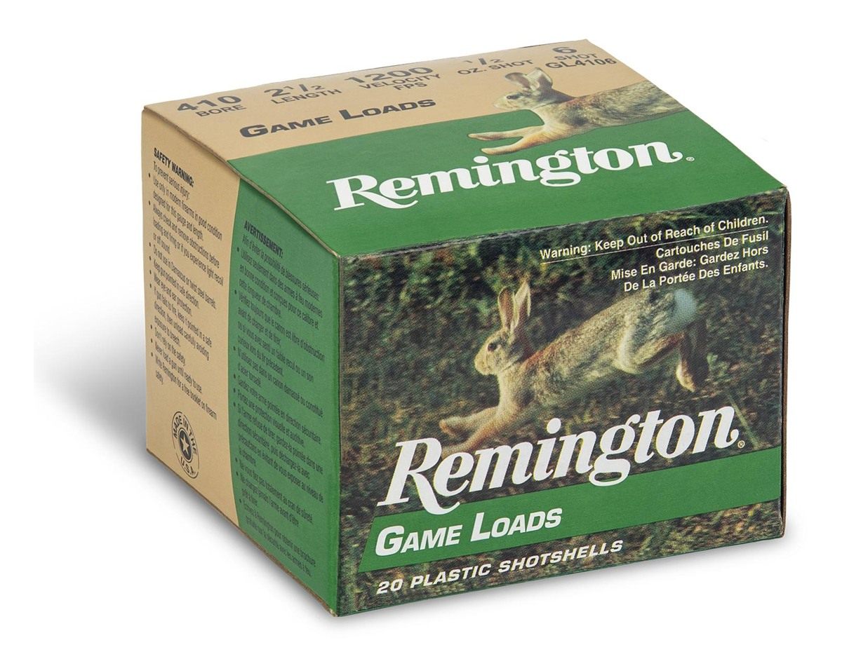 Remington Arms Ammunition 20014 Game Load 410 Gauge 2.50in 1/2 oz 6 Shot 20