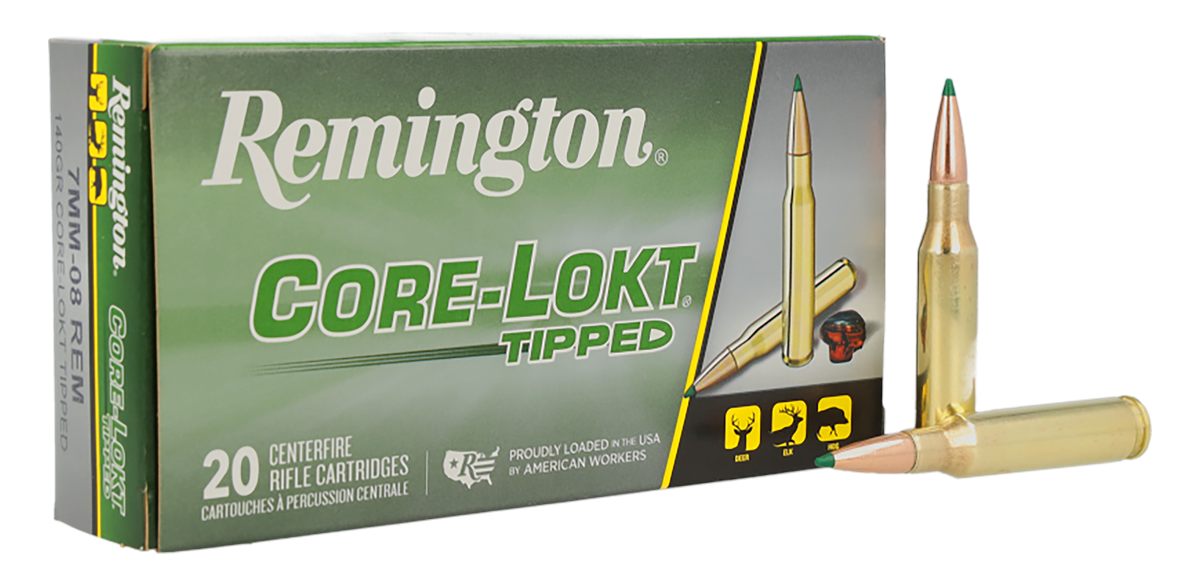 Remington Ammunition R20039 7mm-08 140gr Core-Lokt Tipped 20 Per Box/10 Cas