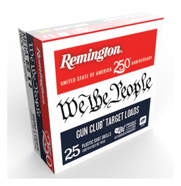 Remington 12GA 2 3/4IN 1 1/8OZ 8 Shot 1145 GUN Club US 250TH 25RD/BX 10BX/C