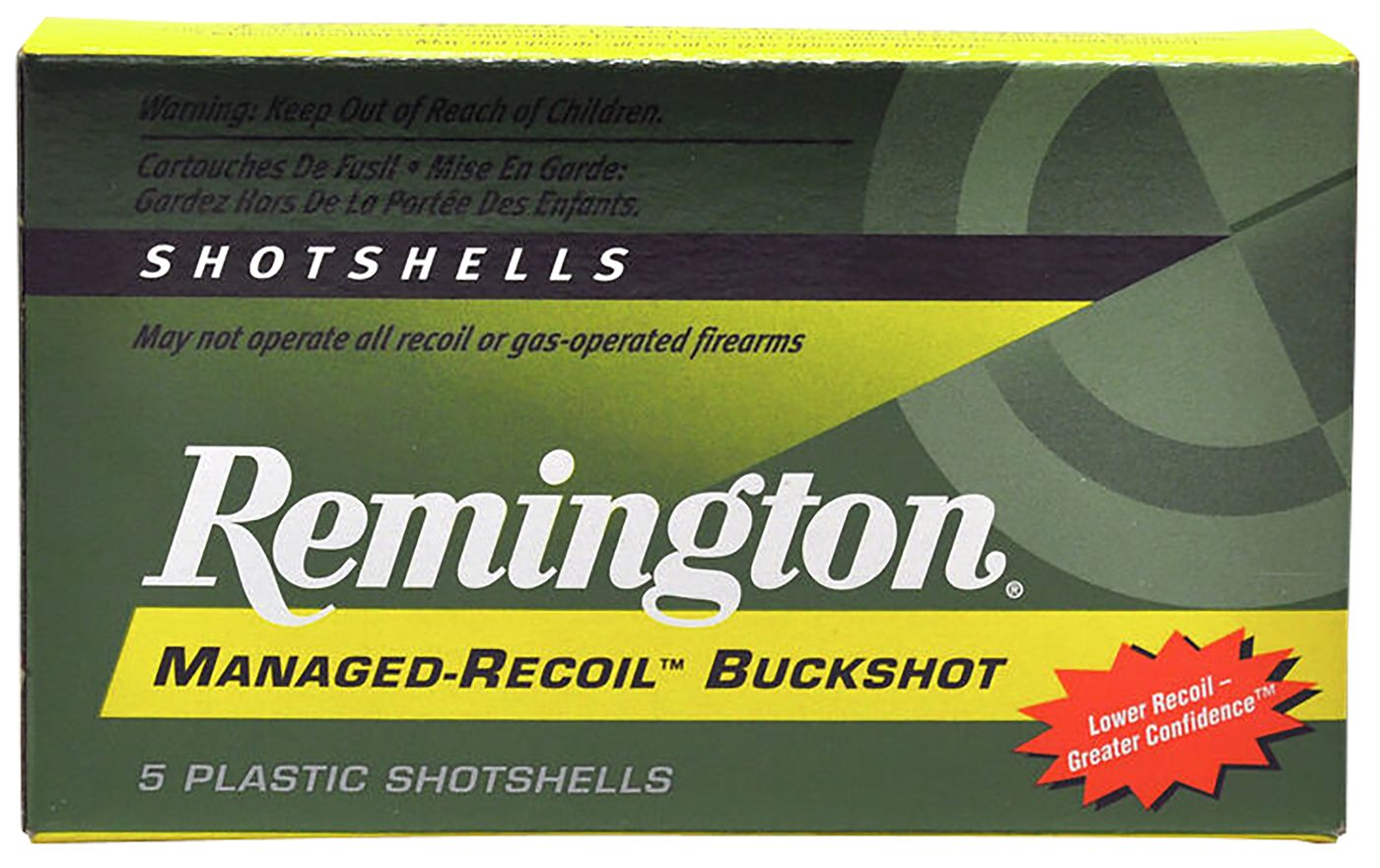 Remington Ammunition 20282 Managed Recoil Buckshot 12 Gauge 2.75in 00 Shot