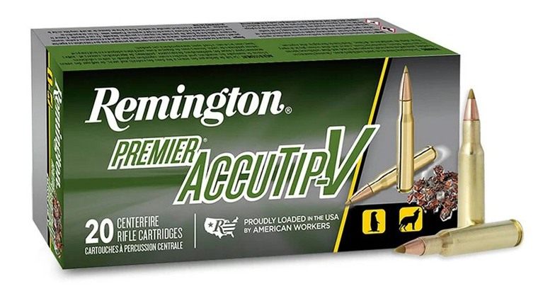 Remington Ammunition 29174 Premier Accutip-V 222 50gr V Boat Tail 20 Per Bo view 2