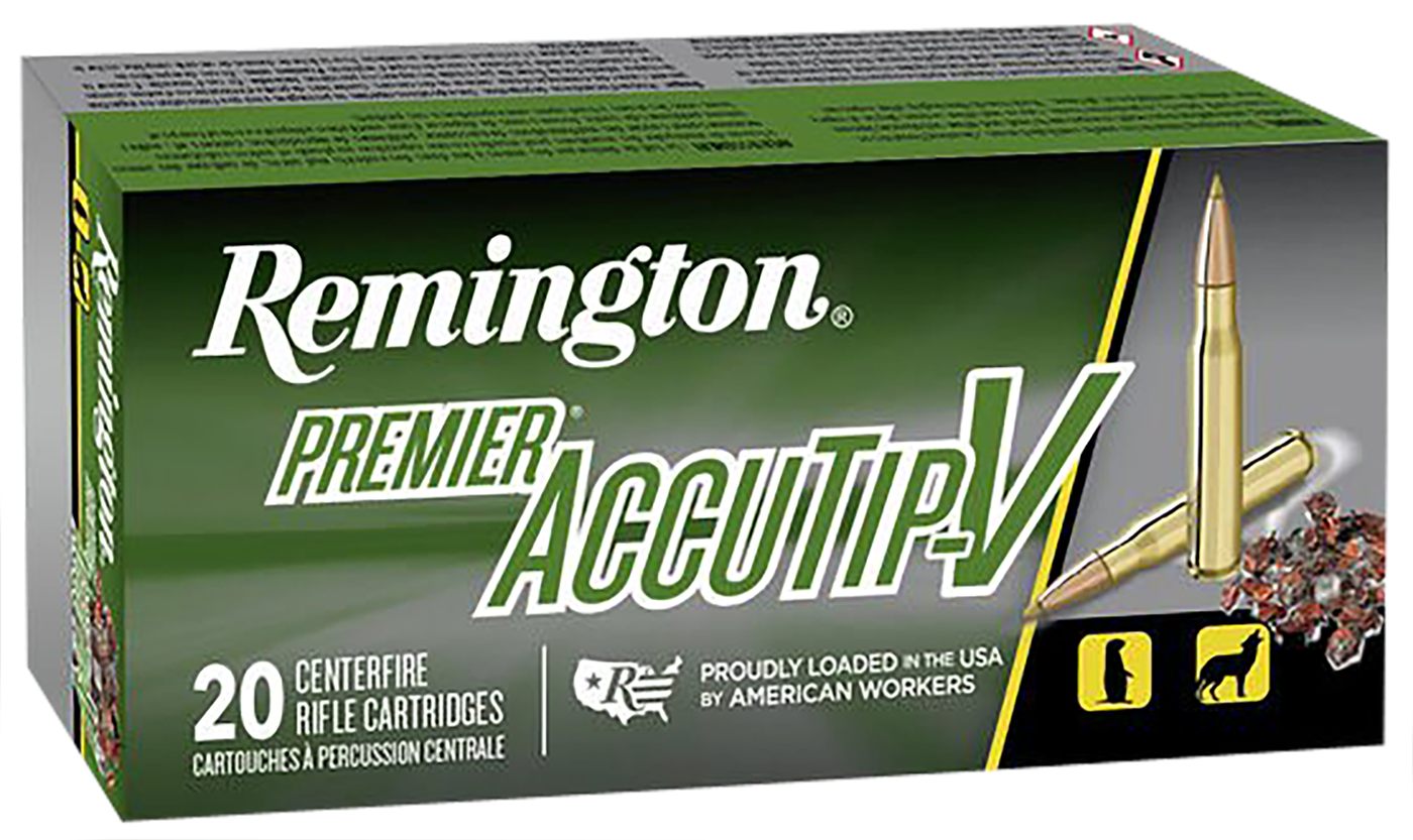 Remington Ammunition 29186 Premier Accutip-V 22-250 50gr V Boat Tail 20 Per