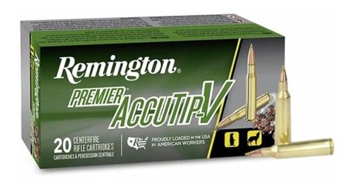 Remington Ammunition 29186 Premier Accutip-V 22-250 50gr V Boat Tail 20 Per view 3