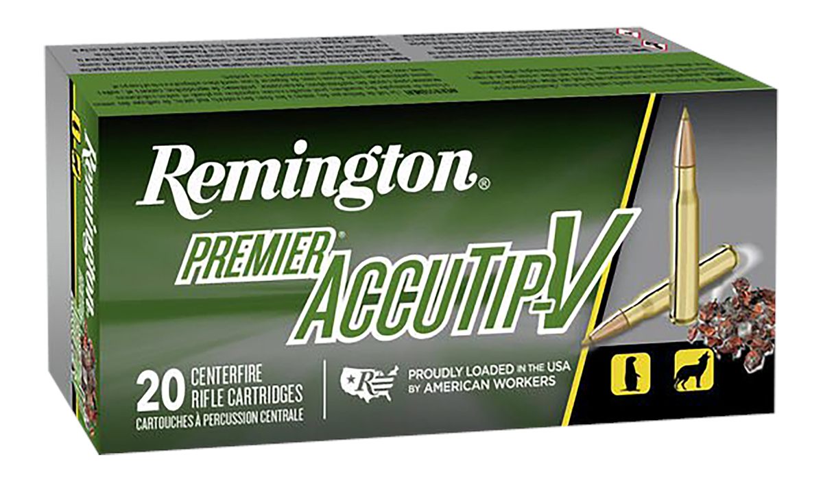 Remington Ammunition 29192 Premier Accutip-V 223 55gr V 20 Per Box/10 Case