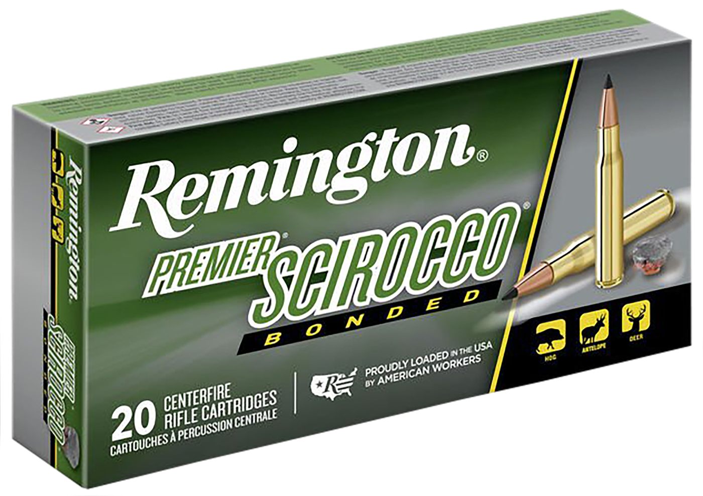 Remington Ammunition 29335 Premier Scirocco Bonded 7mmRUM 150gr Swift 20 Pe