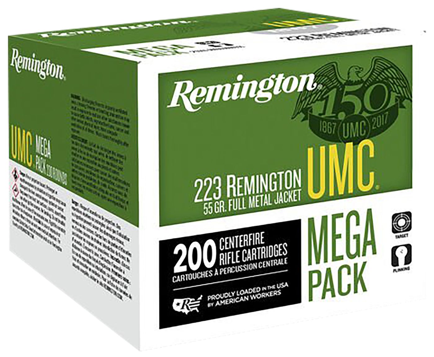 Remington Arms Ammunition 23683 UMC Mega Pack 223 55gr Full Metal Jacket 20