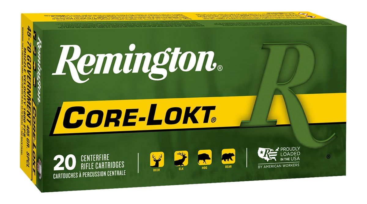 Remington Ammunition 21459 Core-Lokt 45-70 Gov 405gr Soft Point 20 Per Box/