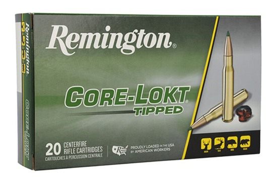 Remington Core-Lokt Tipped Rifle Ammunition .308 Win 165gr PT 2700 fps 20/c