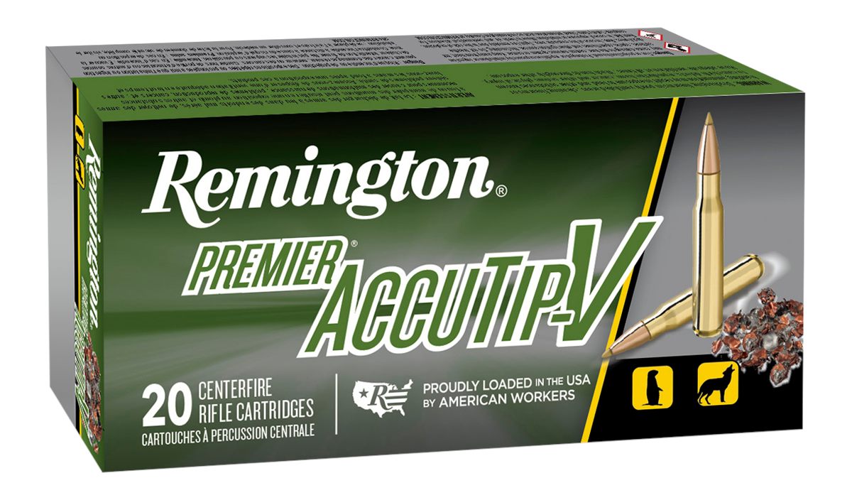 Remington Ammunition 21202 Premier Accutip-V 224 Valkyrie 60gr V Boat Tail