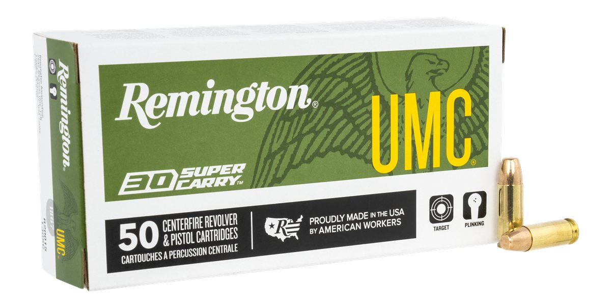 Remington Ammunition R20015 UMC 30 SuperCarry 100gr Full Metal Jacket 50 Pe