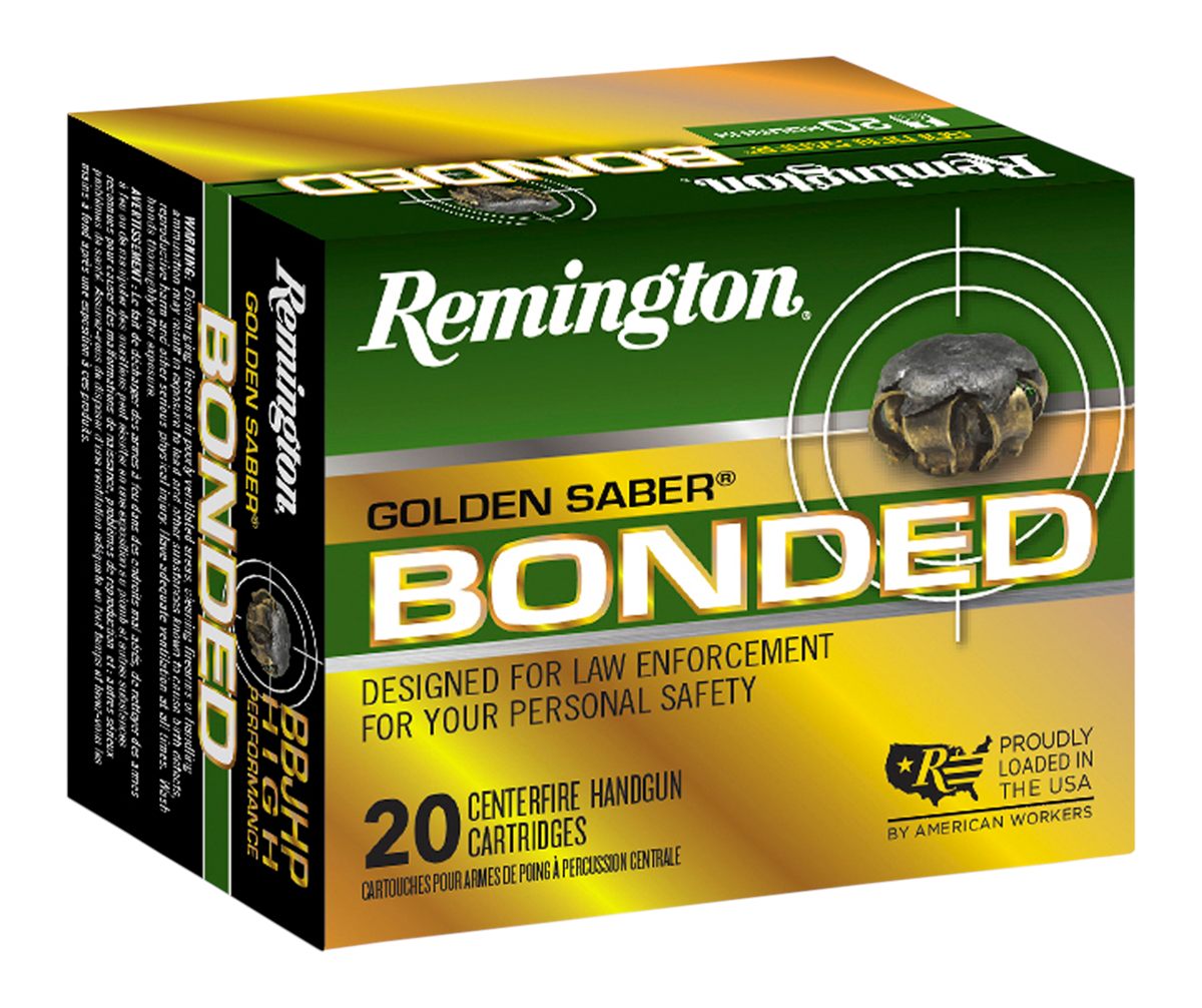 Remington Arms Ammunition 29363 Golden Saber Bonded 40S W 165gr Brass Jacke