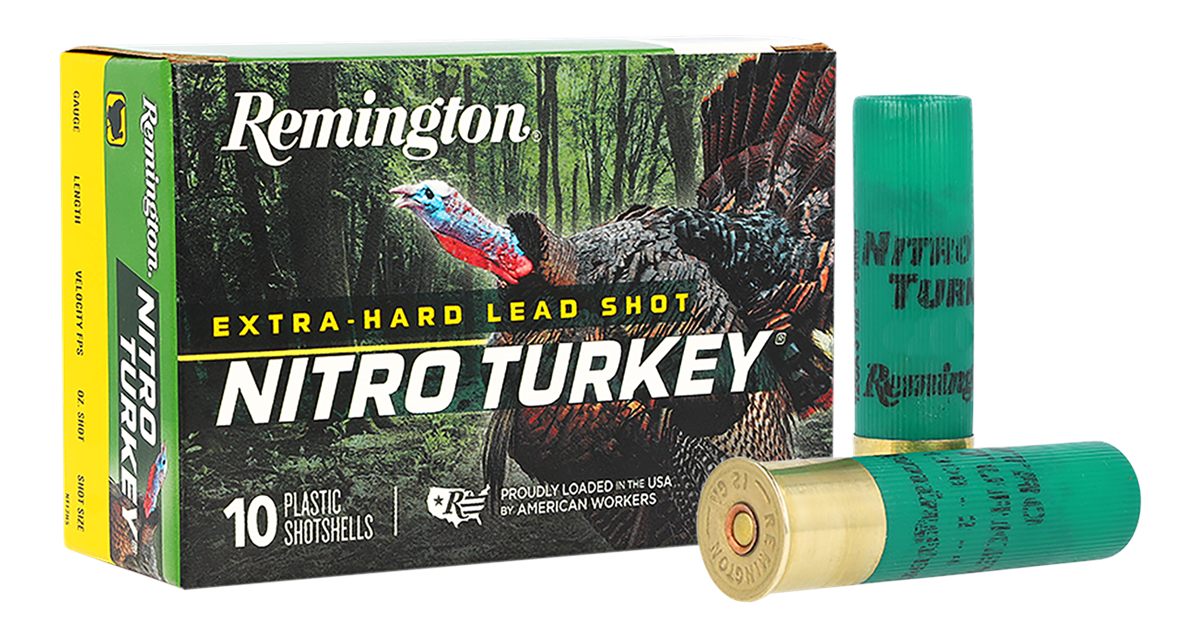Remington Ammunition 26690 Nitro Turkey 12 Gauge 2.75in 1 1/2oz 4 Shot 10 P