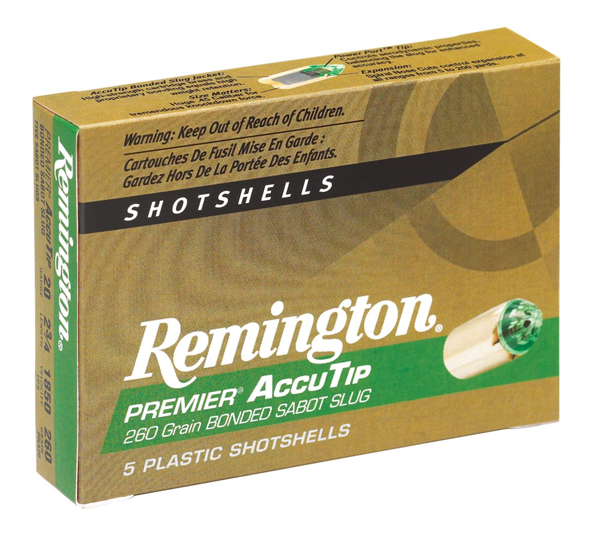Remington Arms Ammunition 20496 Premier AccuTip 20 Gauge 2.75in Sabot Slug