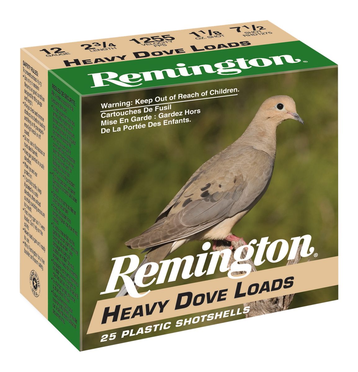 Remington Arms Ammunition 28755 Heavy Dove Loads 12 Gauge 2.75in 1 1/8oz 7.