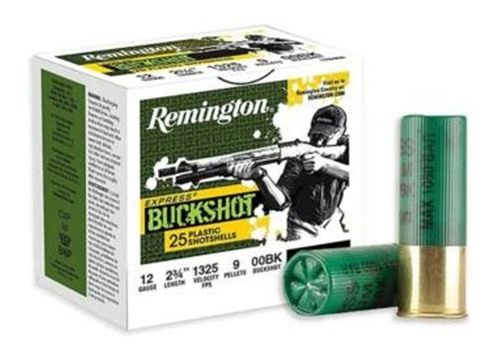 Remington Ammunition 20411 Express Buckshot 12 Gauge 2.75in 00 Shot 25 Per view 2