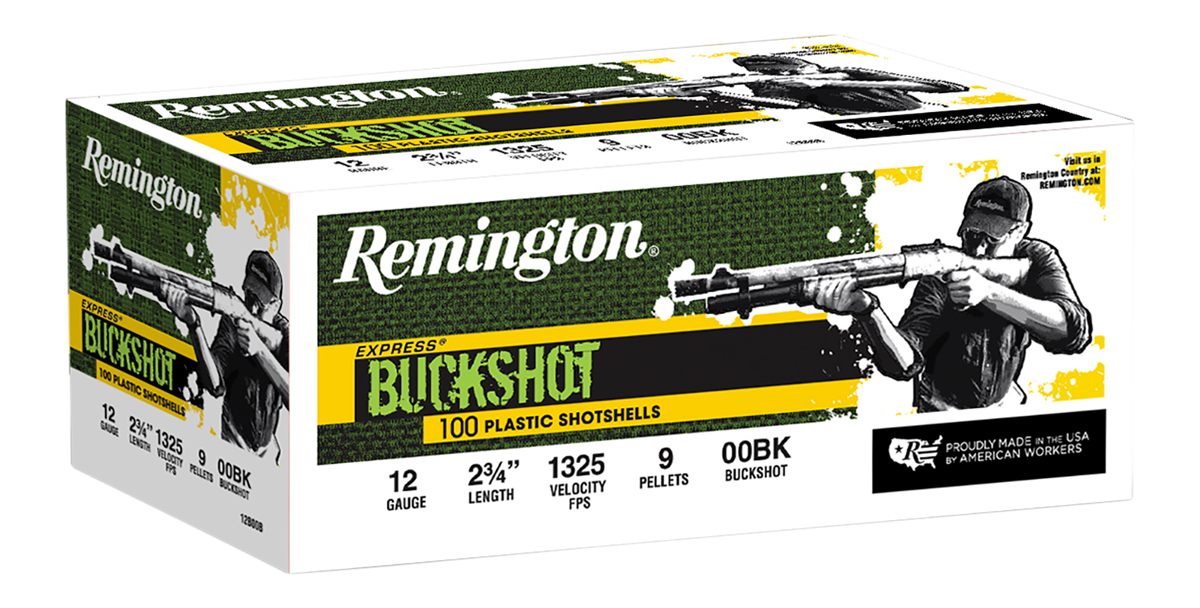 Remington Ammunition 20413 Express Buckshot 12 Gauge 2.75in 00 Shot 100 Per