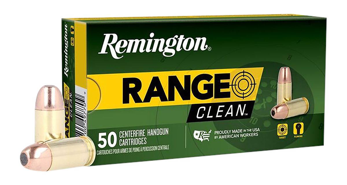 Remington Ammunition 27685 Range Clean 40S W 180gr Flat Nose Enclosed Base