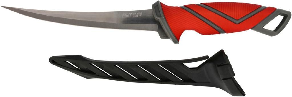 Wright Mcgill E.Claw Stainless Steel Fillet Knife 7in W/Sheath