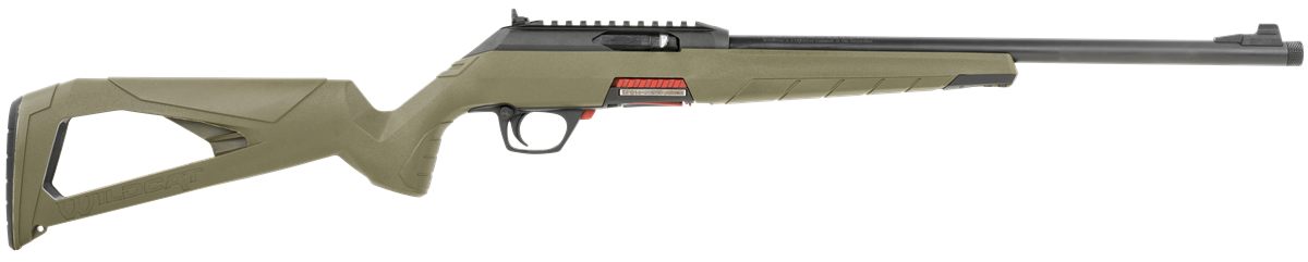 Winchester Repeating Arms 521140102 Wildcat SR Full Size 22 LR 10+1 16.50" Matte Blued Threaded Sporter Barrel, Picatinny Rail Matte Black Polymer Receiver, OD Green Skeletonized Synthetic Stock, Ambi