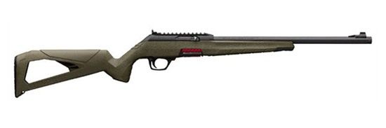 Winchester Repeating Arms 521140102 Wildcat SR Full Size 22 LR 10+1 16.50" Matte Blued Threaded Sporter Barrel, Picatinny Rail Matte Black Polymer Receiver, OD Green Skeletonized Synthetic Stock, Ambi view 2
