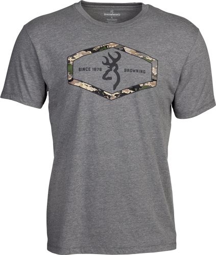 Browning SS T-Shirt Hexlock Heather Gray Large view 2