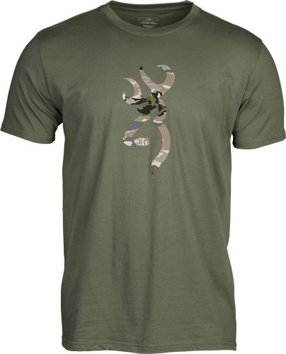 BROWNING SS T-SHIRT CAMO BUCKMARK GREEN/OVIX LARGE view 2