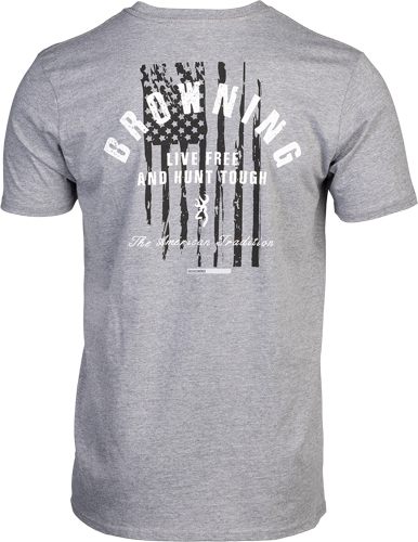 BROWNING SS T-SHIRT HUNT TOUGH HEATHER GRAY XLARGE view 2