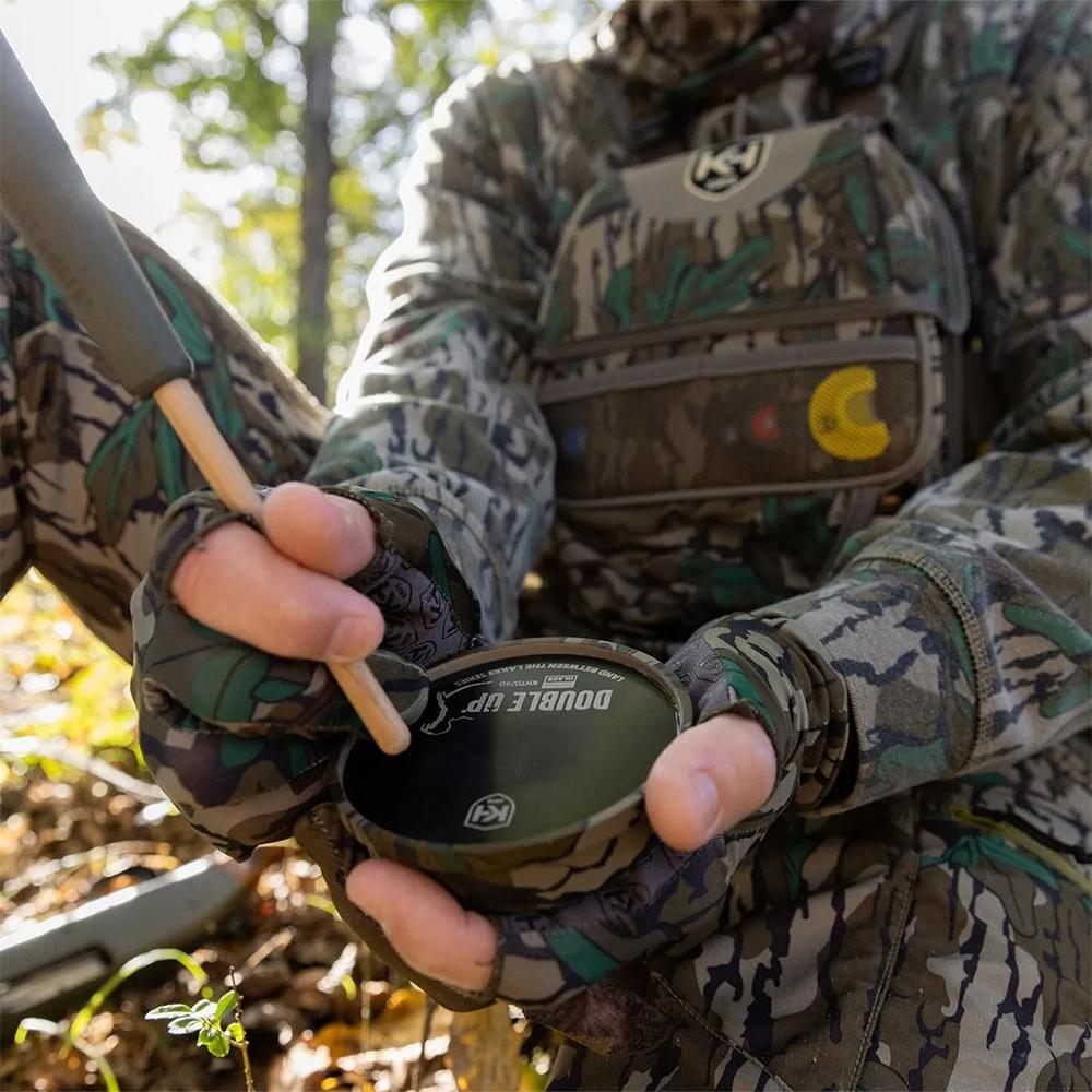 Knight and Hale Double Up Aluminum/Glass Pot Turkey Call Lbtl Series Mossy