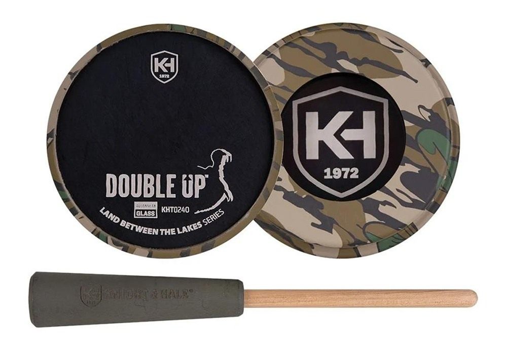 Knight and Hale Double Up Aluminum/Glass Pot Turkey Call Lbtl Series Mossy view 3