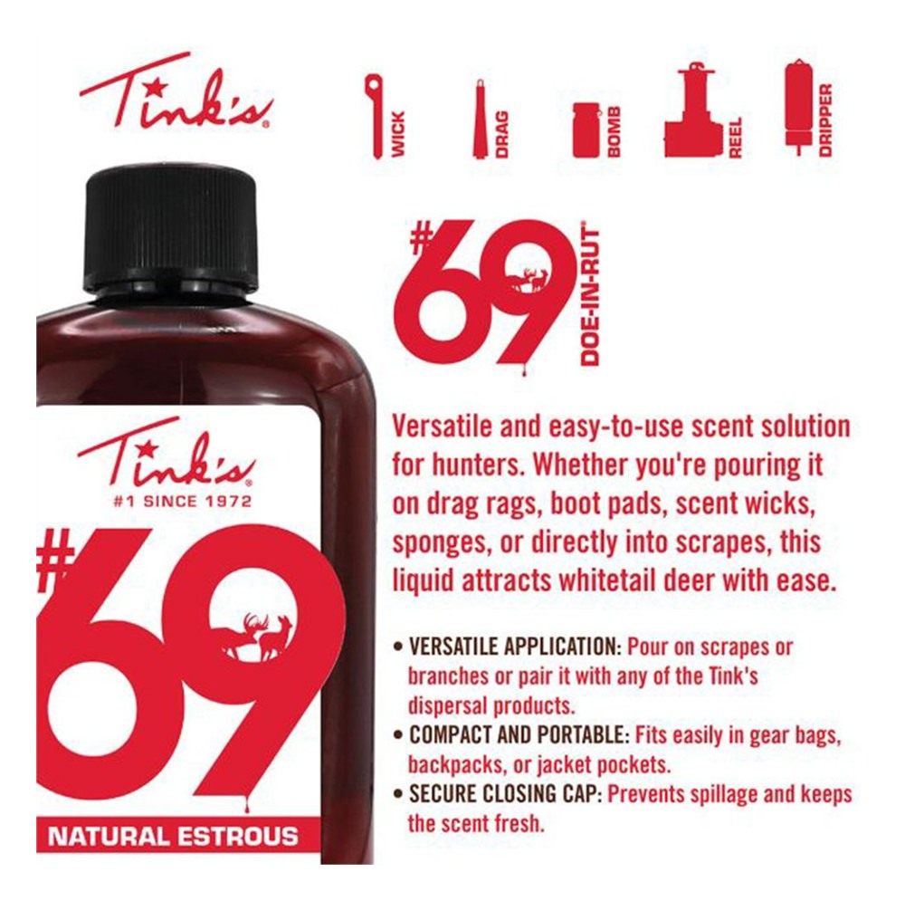 Tink's 69 Doe-In-Rut Classic Glass 1 oz Bottle