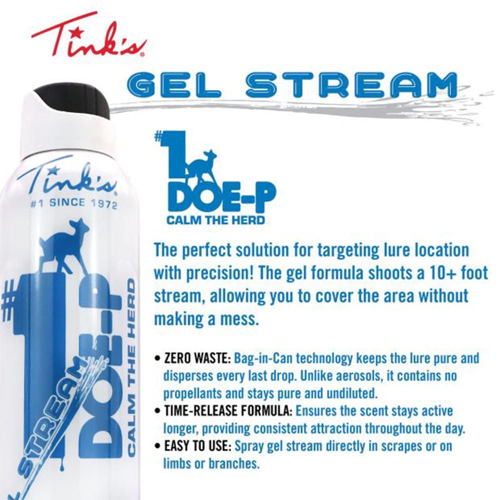 Tinks Deer Lure 1 DOE-P NON Estrus HOT Shot GEL 5OZ. Aero