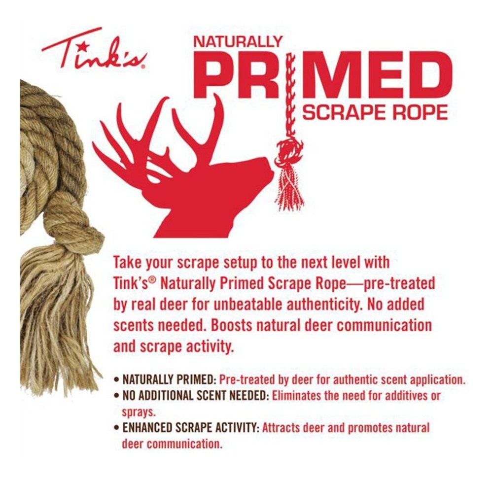 Tinks Primed Scrape Rope 32in Knotted