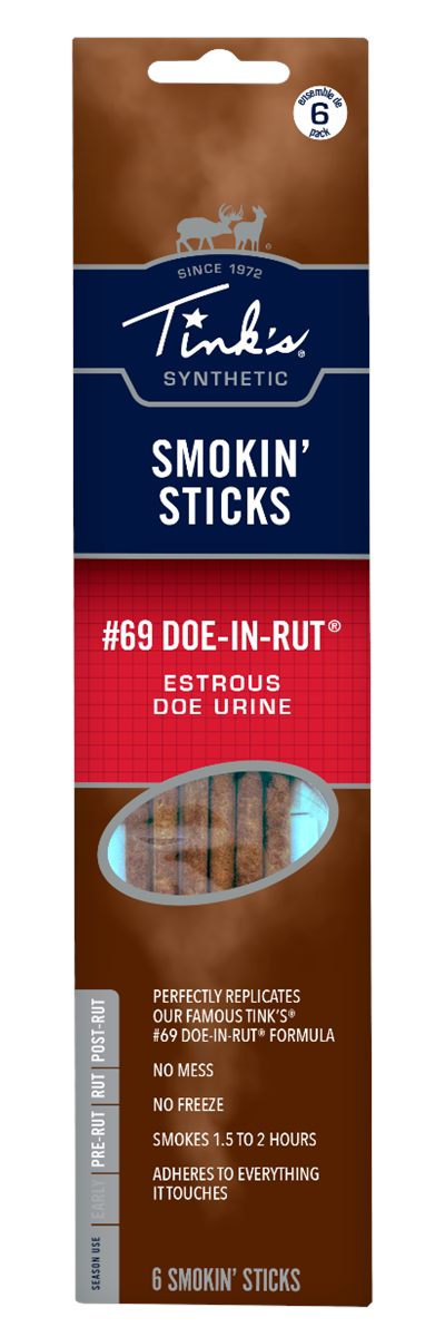 Tinks W6106 Smokin Stick Deer Attractant Doe In Estrus Scent 6 Per Pkg