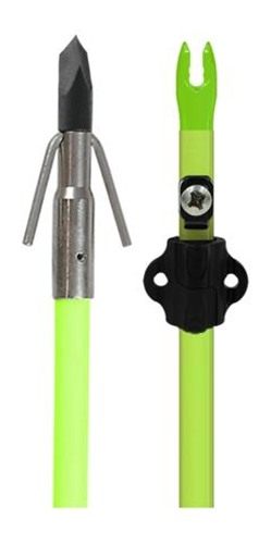 Feradyne Outdoors Muzzy Classic Chartreuse Fish Arrow w Carp Point Safety