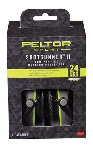 Peltor Sport Shotgunner II Low-Profile Hearing Protector, Black/Gray, NRR 2 view 2