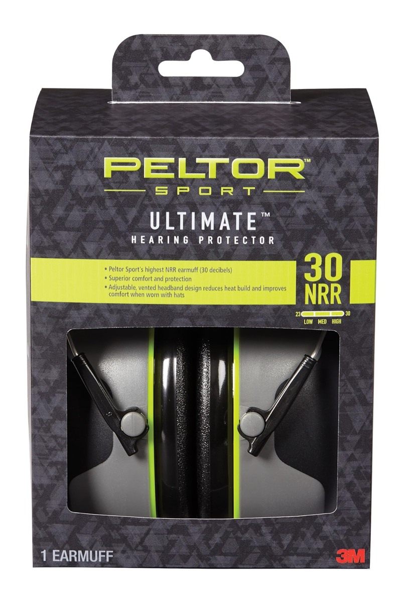 Peltor Sport Ultimate Hearing Protector, Noise Reduction Rating (NRR) 30 dB