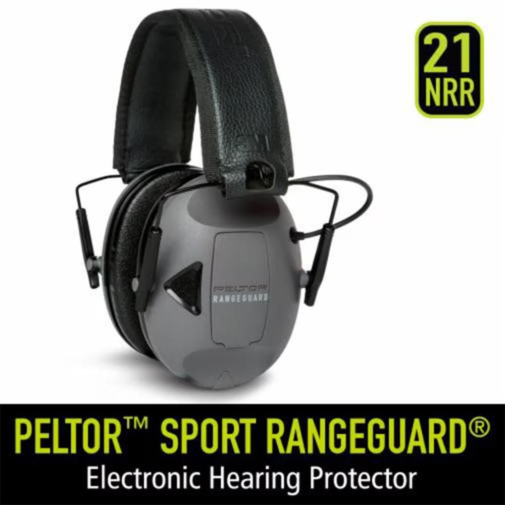 Peltor RGOTH4 Sport RangeGuard Polymer 21 dB Over the Head Gray/Black Adult view 2