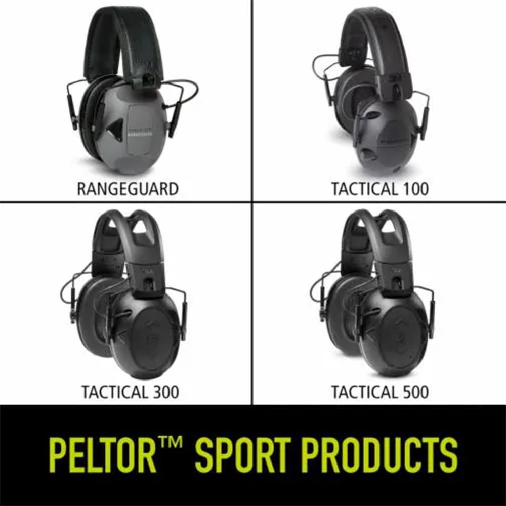 Peltor RGOTH4 Sport RangeGuard Polymer 21 dB Over the Head Gray/Black Adult view 3