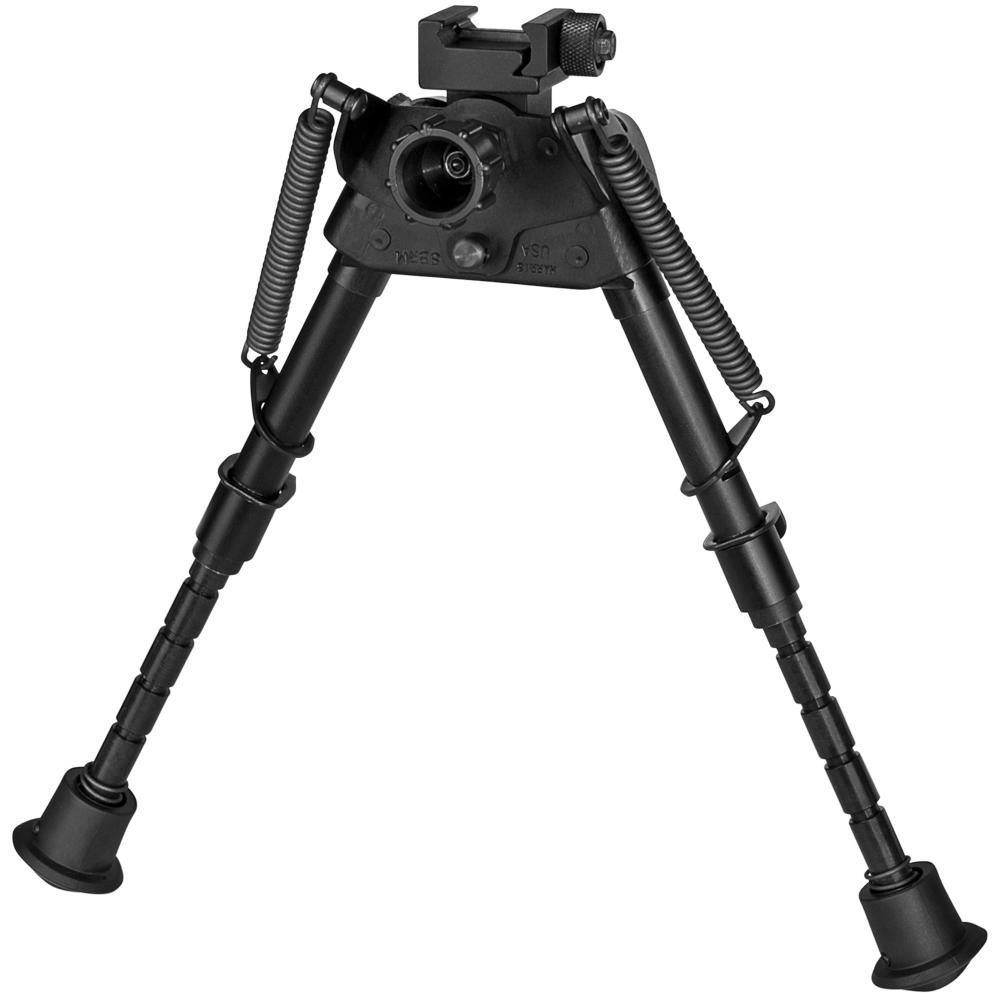 Harris Engineering Bipod, Rotating, Black, Leg Notch, 6in-9in S-BRMP view 2