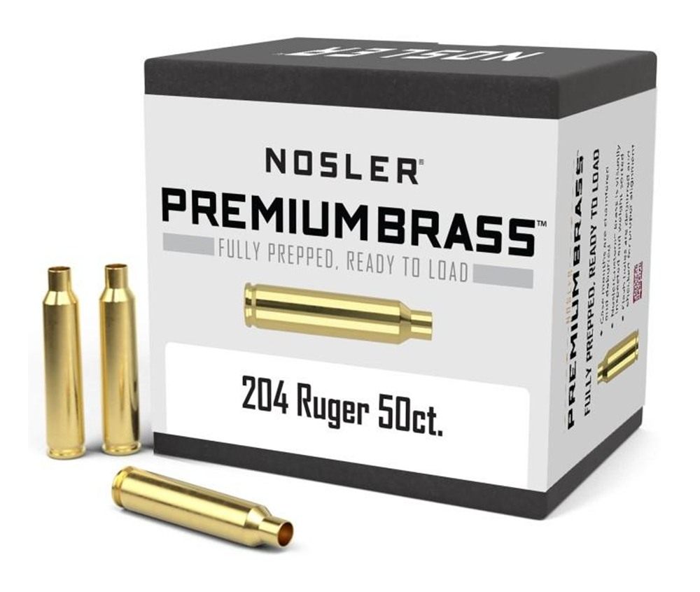 Nosler Bullets 10056 Premium Brass Unprimed Cases 204 Ruger Rifle 50/Box view 2