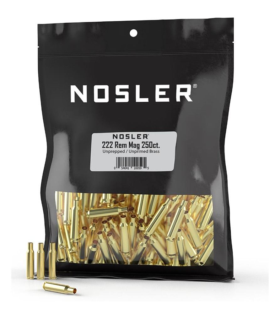 Nosler Bullets Unprimed Unprepped Brass Rifle Cartridge Cases .222 Rem Mag
